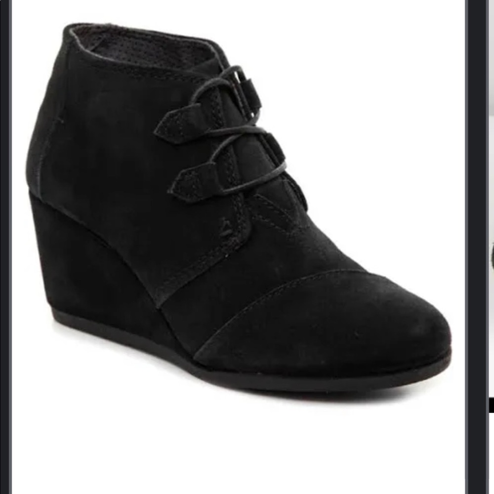 Toms Kala suede wedge booties size 7.5